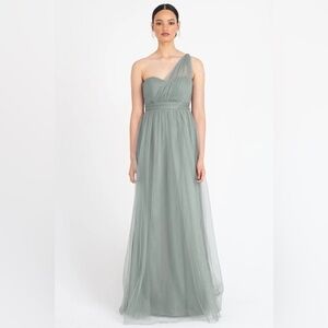 Jenny Yoo Collection Annabelle Convertible Dress in Morning Mist sz 12